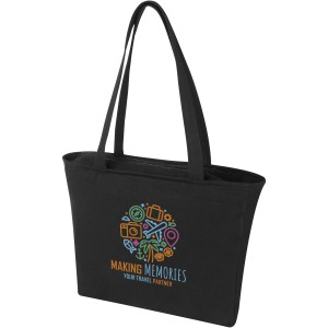Weekender 500 g/m2 recycled tote bag, Solid black (Shopping bags)