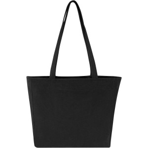 Weekender 500 g/m2 recycled tote bag, Solid black (Shopping bags)