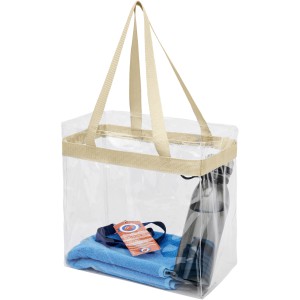 Hampton transparent tote bag, Khaki, Transparent clear (Shoulder bags)