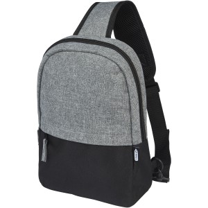 Reclaim GRS recycled two-tone sling 3.5L, Solid black, Heather grey (Shoulder bags)