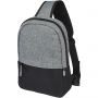 Reclaim GRS recycled two-tone sling 3.5L, Solid black, Heather grey