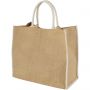 Harry large tote bag made from jute, Natural,White