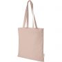 Orissa 140 g/m2 GOTS organic cotton tote bag 7L, Rose gold