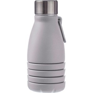 Silicone foldable drinking bottle 550 ml Erin, grey (Sport bottles)