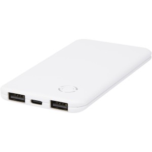 Slender 4000 mAh slim dual power bank, White (Powerbanks)