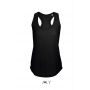 SOL'S MOKA - WOMEN?S RACER BACK TANK TOP, Deep Black