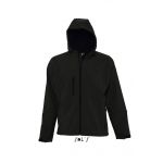 SOL'S REPLAY MEN - HOODED SOFTSHELL, Black (SO46602BL)
