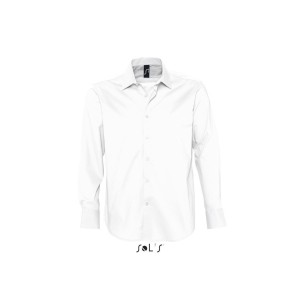 SOL'S BRIGHTON - LONG SLEEVE STRETCH MEN'S SHIRT, White