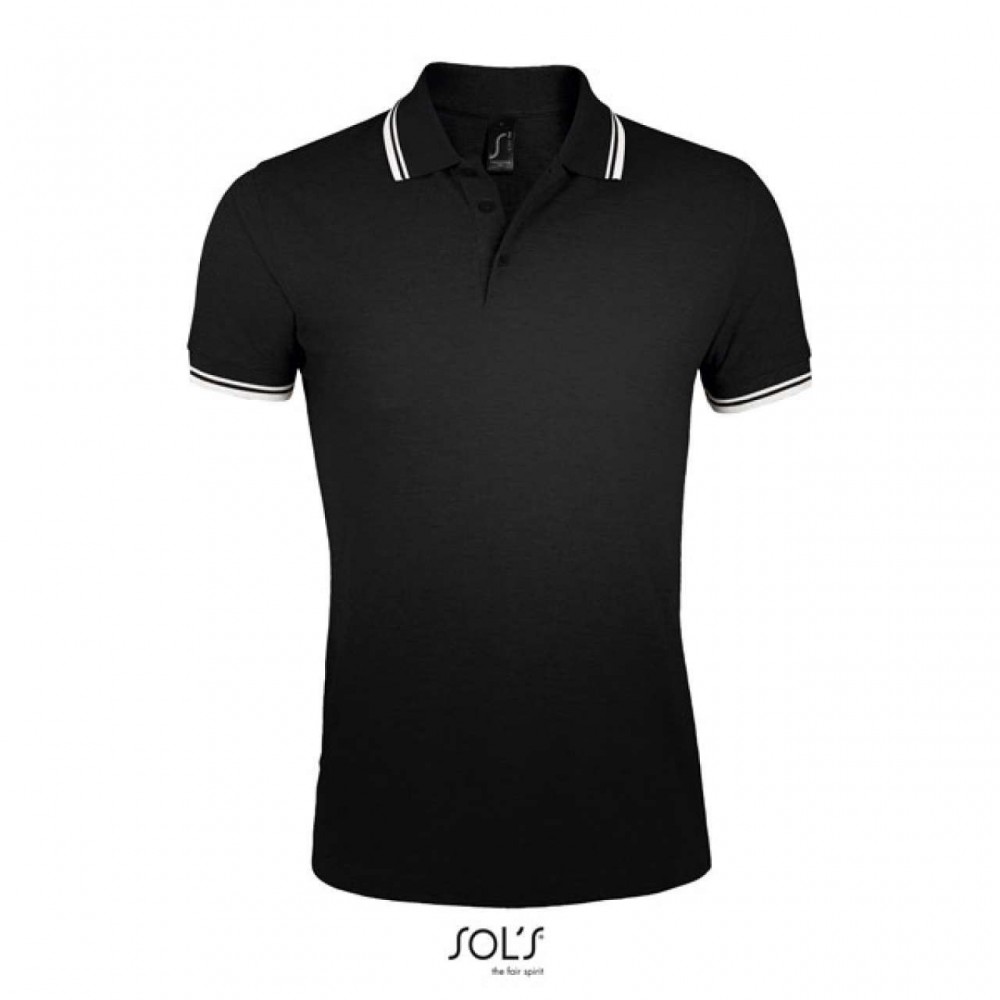 Red Blue Green Men Regular Fit Cotton Polo Shirts Classic Short Sleeve Polo Black