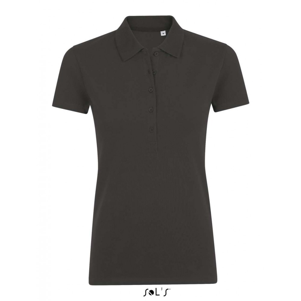 dark grey polo shirt womens