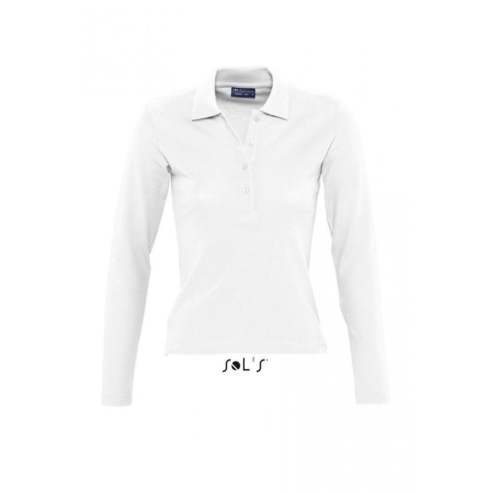 white polo shirt womens long sleeve