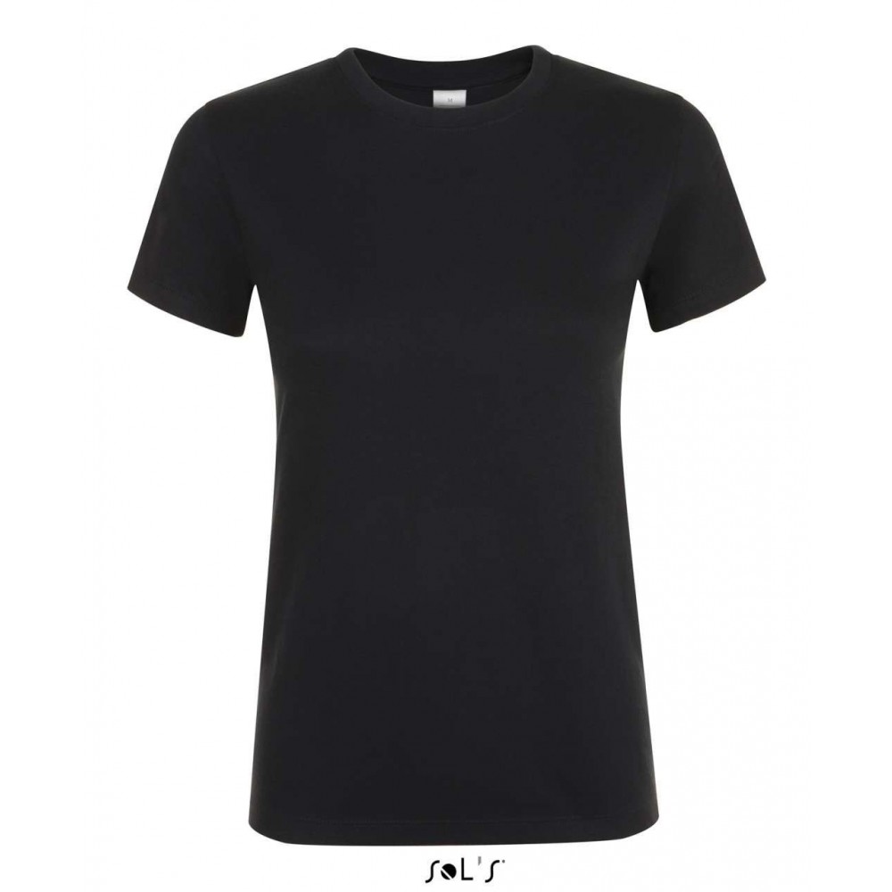 Sols Regent Women T-shirt, Deep Black, 2XL (T-shirt, 90-100% cotton ...