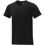 Somoto short sleeve men?s V-neck t-shirt, Solid black (3803090)