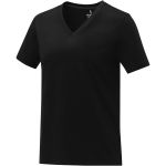Somoto short sleeve women?s V-neck t-shirt, Solid black (3803190)