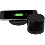 Cosmic Bluetooth speaker & wireless charging pad, solid blac