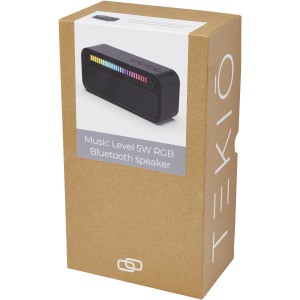 Music Level 5W RGB mood light Bluetooth(r) speaker, Solid black (Speakers, radios)