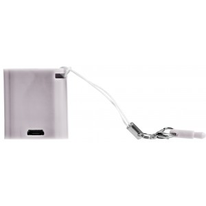 Plastic speaker with selfie shutter, white (Speakers, radios)