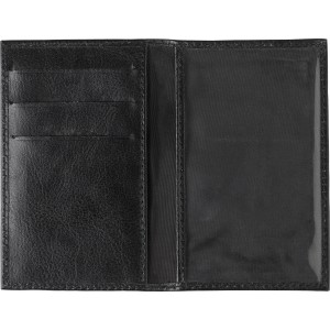 Split leather credit card wallet Lee, black (Wallets)