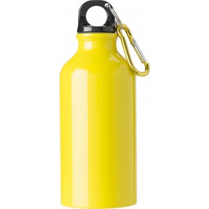 Aluminium bottle Santiago, yellow (Sport bottles)