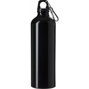Aluminium flask Gio, black (Sport bottles)