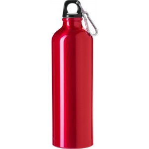Aluminium flask Gio, red (Sport bottles)