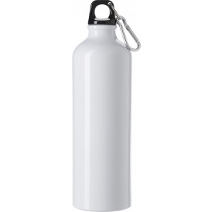 Aluminium flask Gio, white (Sport bottles)
