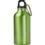 Aluminium water bottle (400ml), light green