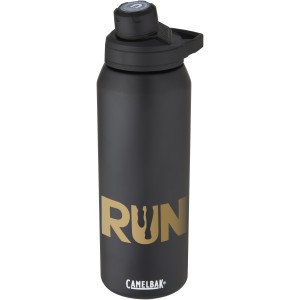 Chute(r) Mag 1 L insulated stainless steel sports bottle, Solid black (Sport bottles)