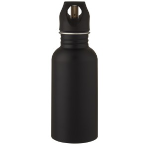 Lexi 500 ml stainless steel sport bottle, Solid black (Sport bottles)
