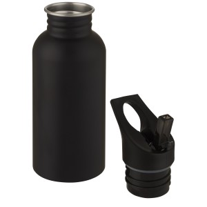 Lexi 500 ml stainless steel sport bottle, Solid black (Sport bottles)