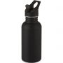Lexi 500 ml stainless steel sport bottle, Solid black