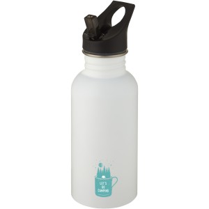 Lexi 500 ml stainless steel sport bottle, White (Sport bottles)