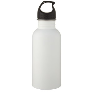 Luca 500 ml stainless steel sport bottle, White (Sport bottles)