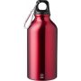 Recycled aluminium bottle (400 ml) Myles, red
