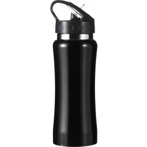 Stainless steel bottle Serena, black (Sport bottles)