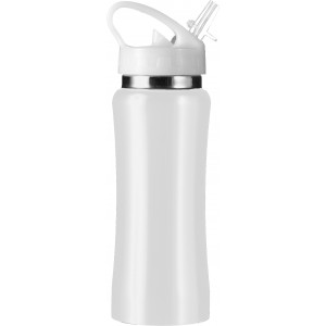 Stainless steel bottle Serena, white (Sport bottles)