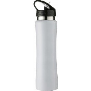 Stainless steel double walled flask Teresa, white (Sport bottles)