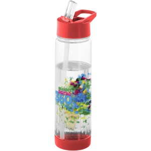 Tutti frutti bottle with infuser, Transparent,Red (Sport bottles)