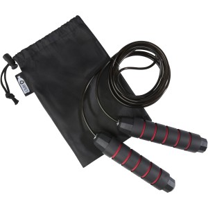 Austin soft skipping rope in recycled PET pouch, Red (Sports equipment)