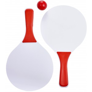 Wooden bat and ball set Eliza, red (Sports equipment)