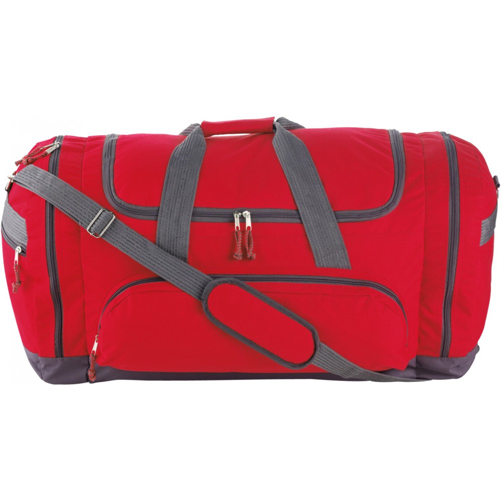 Printed Sports/travel bag, red (Travel bags)