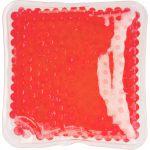 Square shaped plastic hot/cold pack, red (7413-08)
