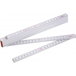 Folding ruler Stabila Pro, white
