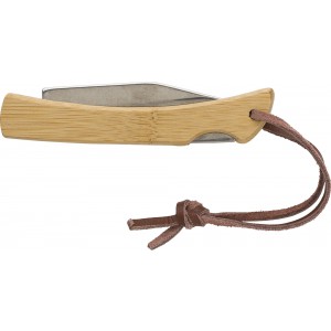 Stainless steel and bamboo foldable knife Beckett, brown (Metal kitchen equipments)