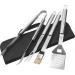 Stainless steel barbecue set Silas, black (6703-01)