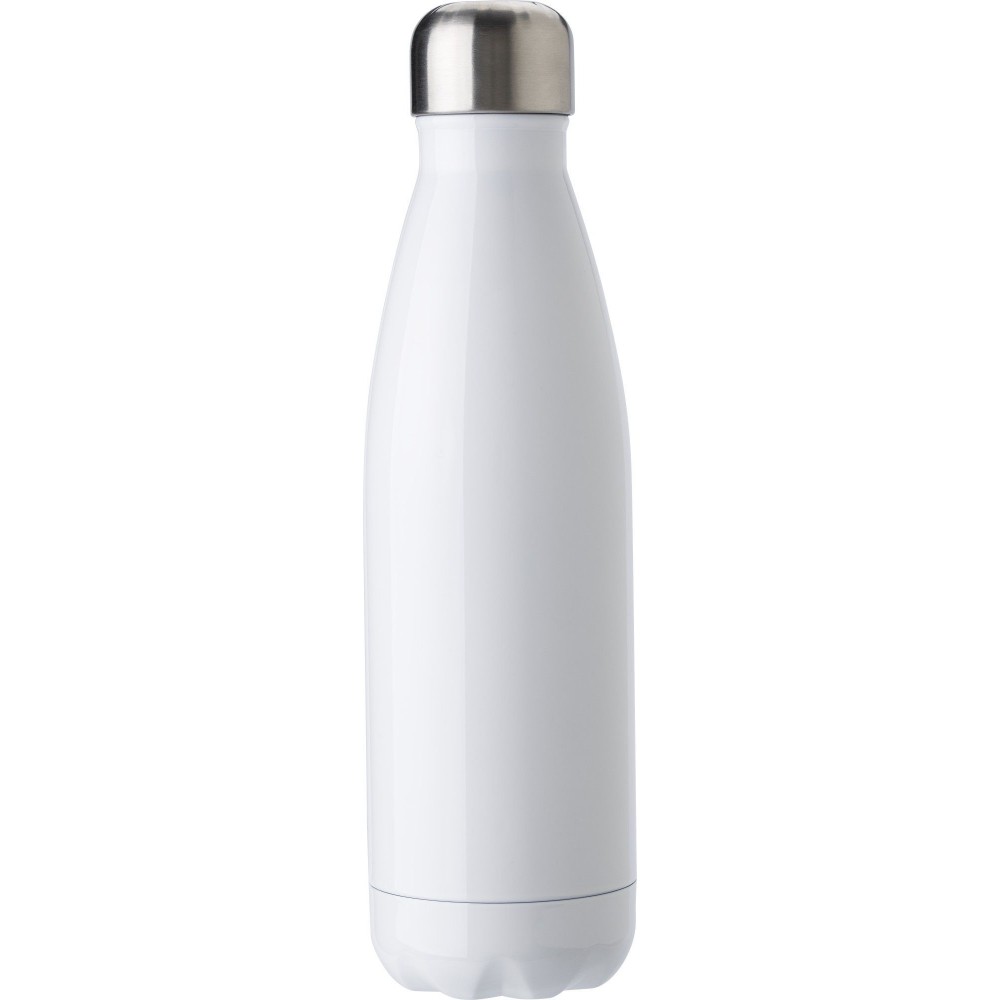 Printed Stainless steel bottle (500 ml) Ramon, white (Water bottles)