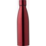 Stainless steel double walled drinking bottle Marcelino, red (835488-08)