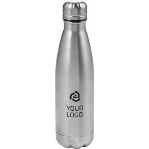 Stainless steel double walled flask Lombok, silver (Thermos)