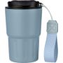 Stainless steel double walled mug Louisa, light blue