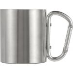 Stainless steel double walled mug Nella, silver (8245-32CD)
